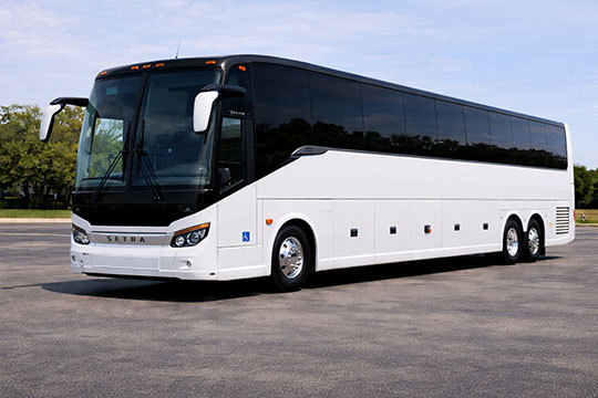 56-passenger charter bus available for charter in Delray Beach, FL